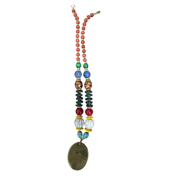NWT. Sacred Threads Hand-Beaded Necklace PK/PK. 124 - Picture 2 of 2
